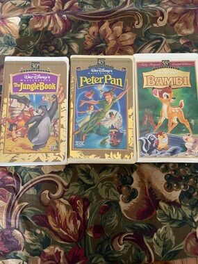 Walt Disney Masterpiece VHS Tapes         The Jungle Book, Peter Pan and Bambi